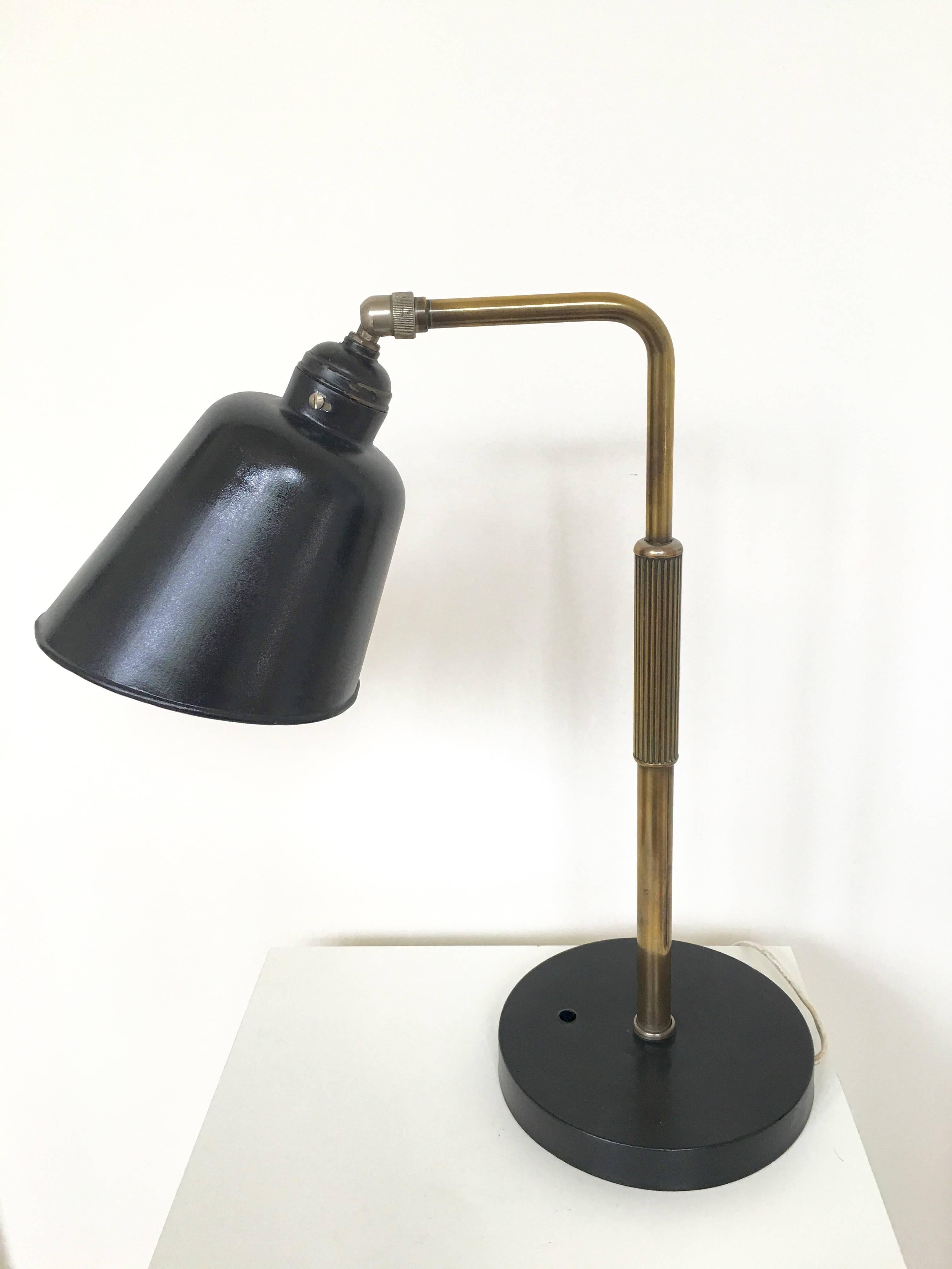 Bauhaus Style Desk Lamp in the Manner of Christian Dell  In Good Condition For Sale In Ashburn, VA
