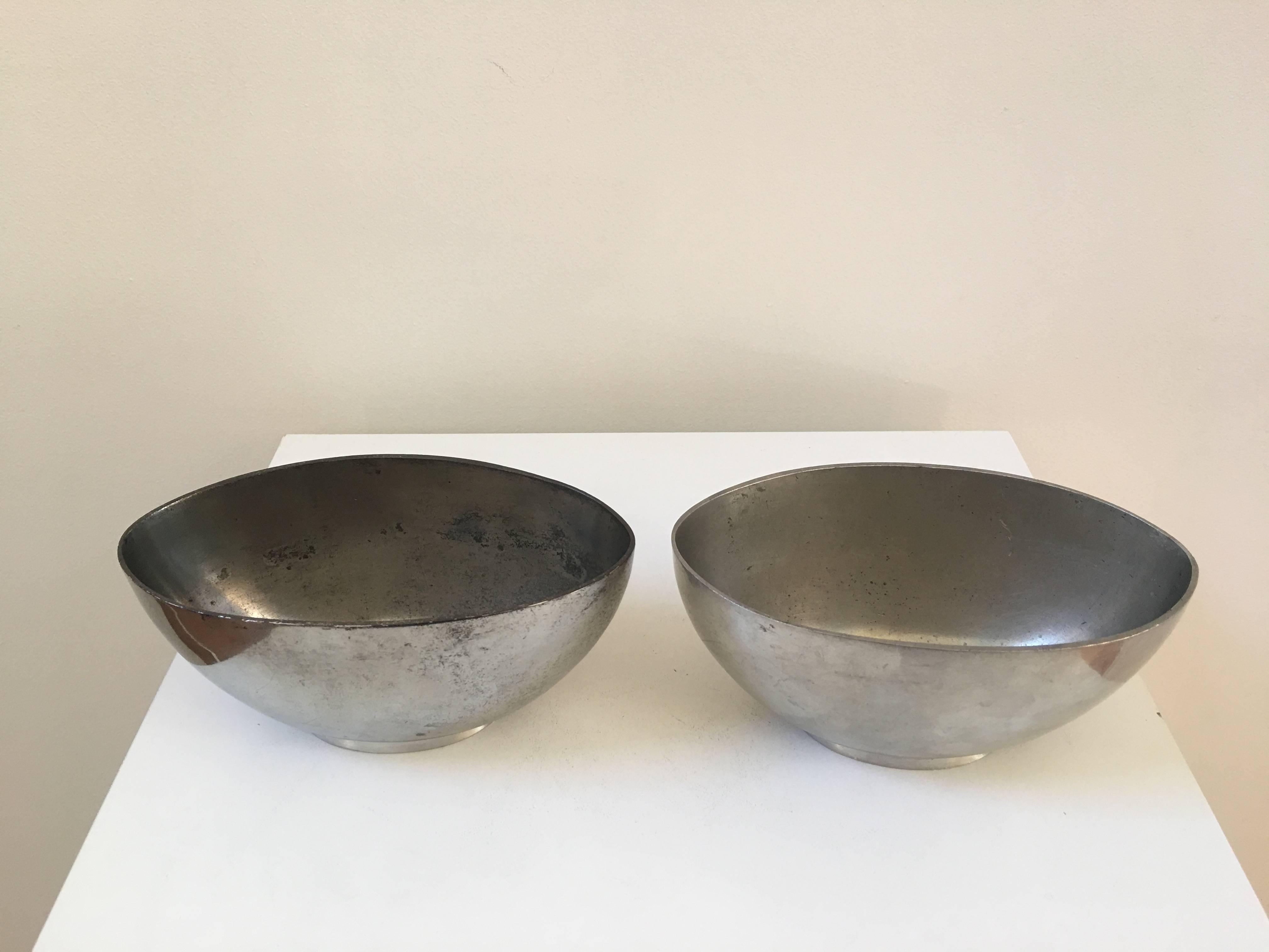 Modern Pair of Just Andersen Bowls, Signed For Sale