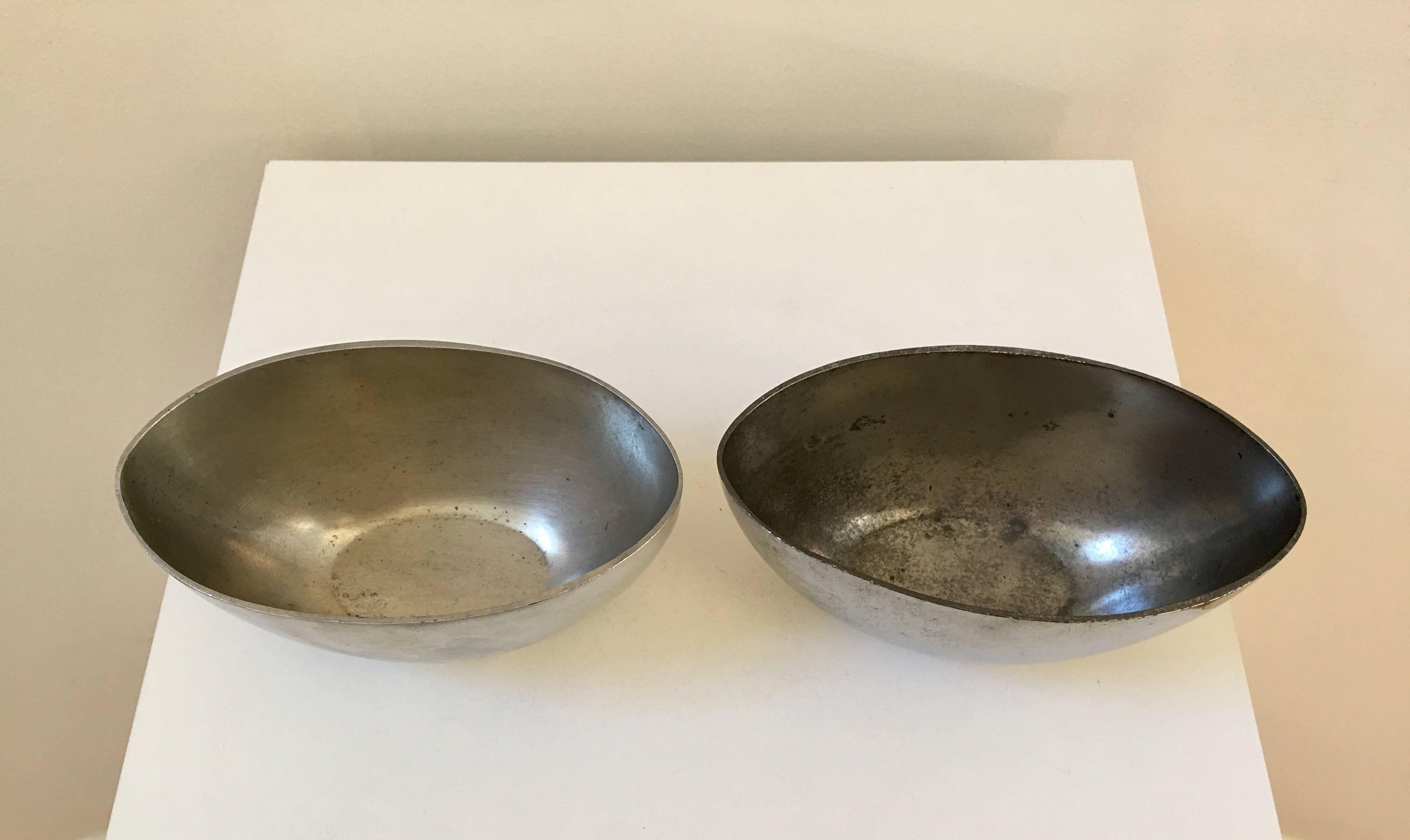 Danish Pair of Just Andersen Bowls, Signed For Sale