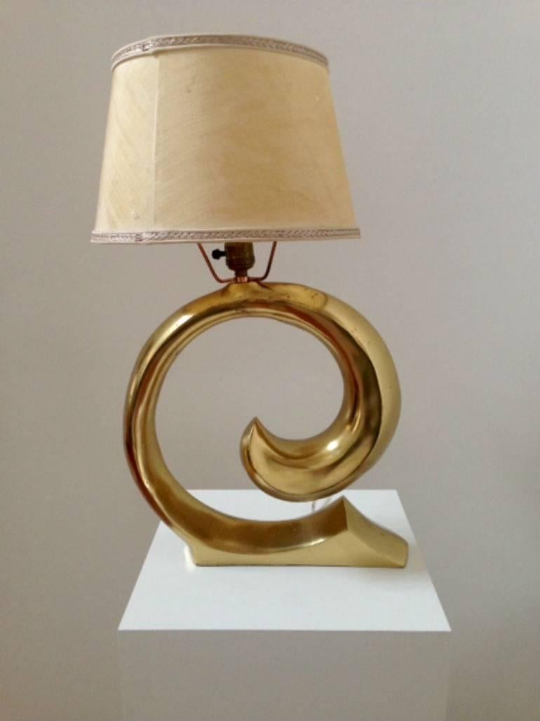 Modern Pierre Cardin Brass Lamp For Sale