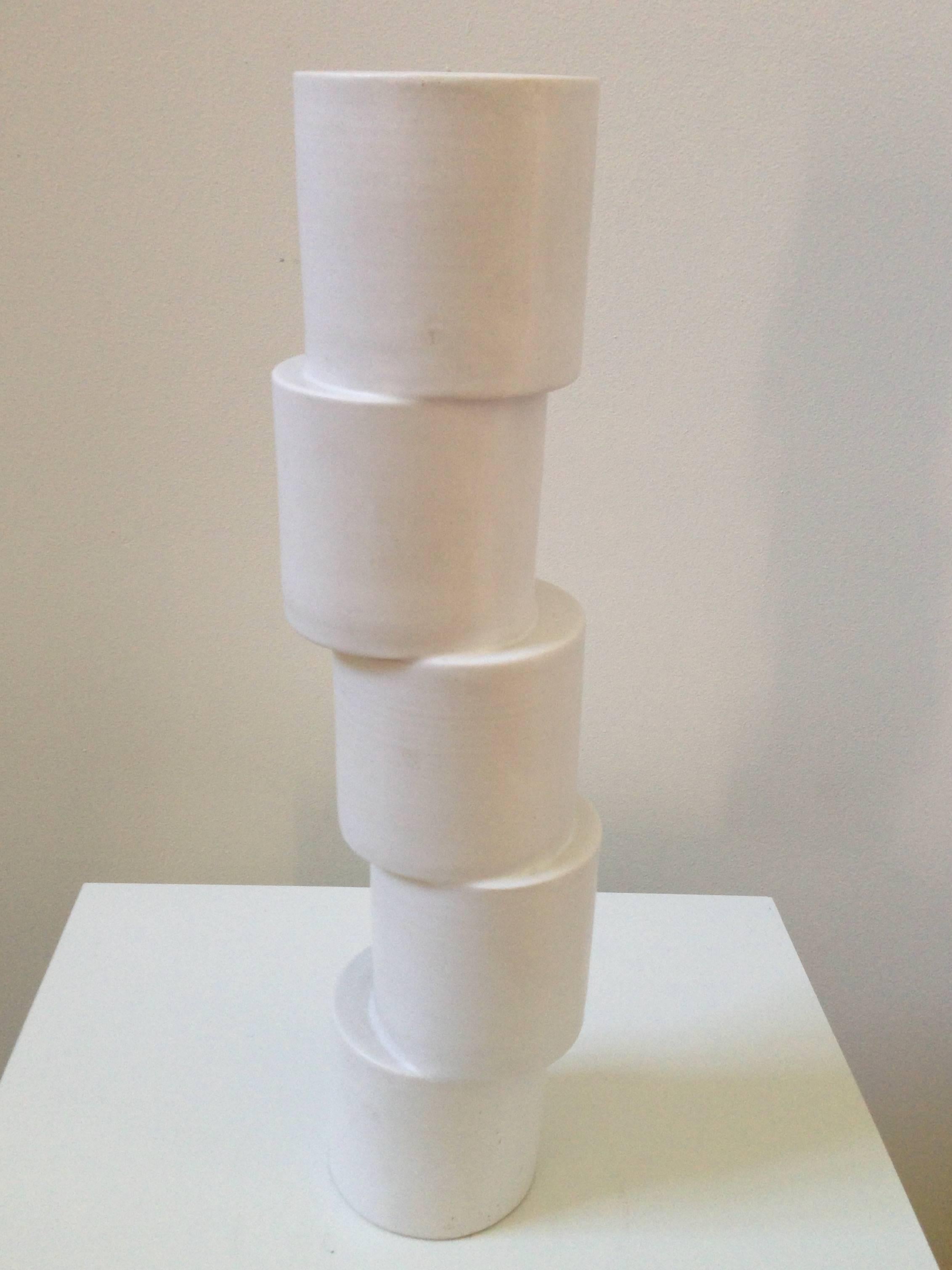 Sculptural Modern Art Ceramic Vase, Signed For Sale 1