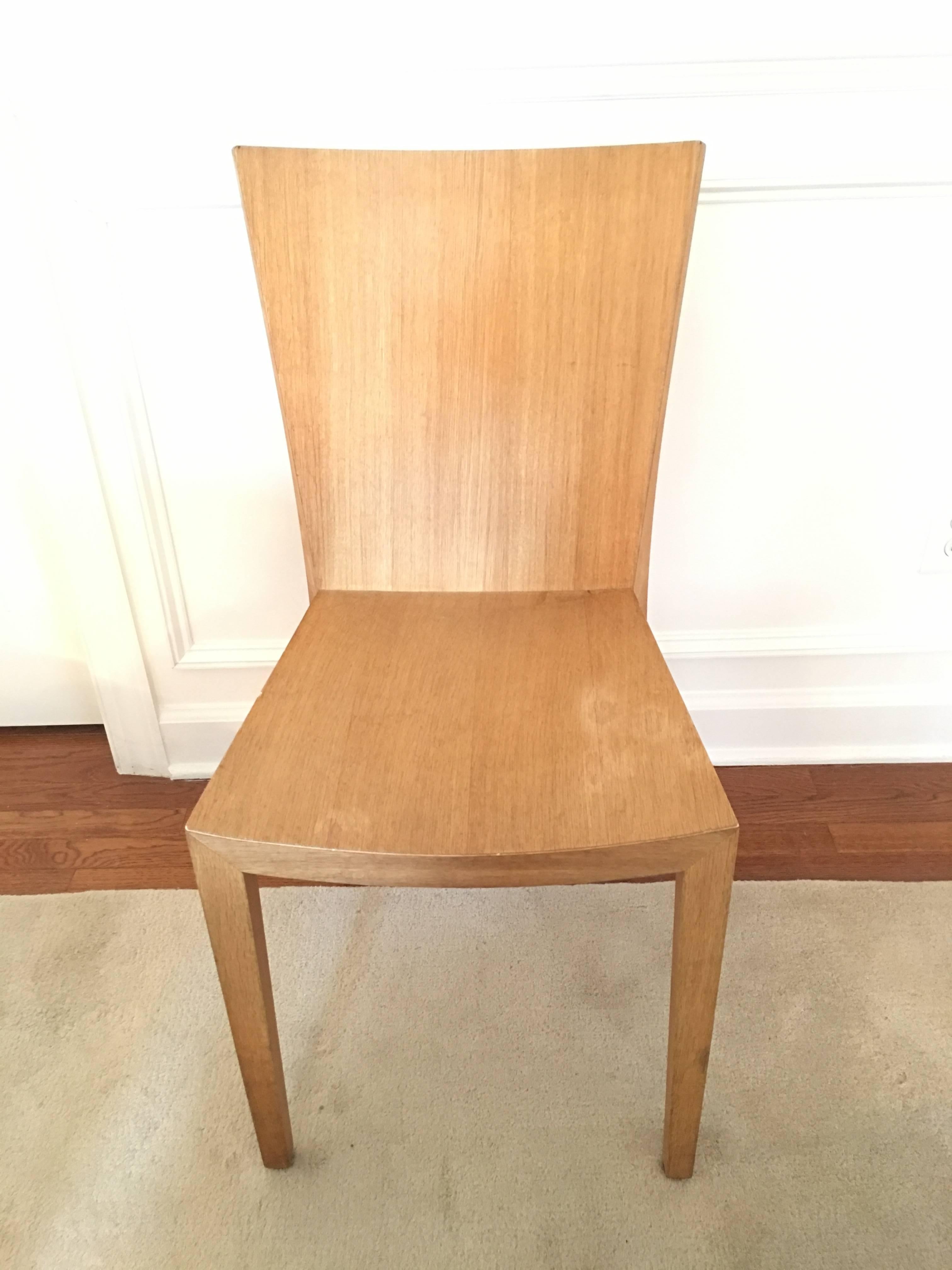 Set of Four Jean Michel Frank Style Dining Chairs For Sale 1