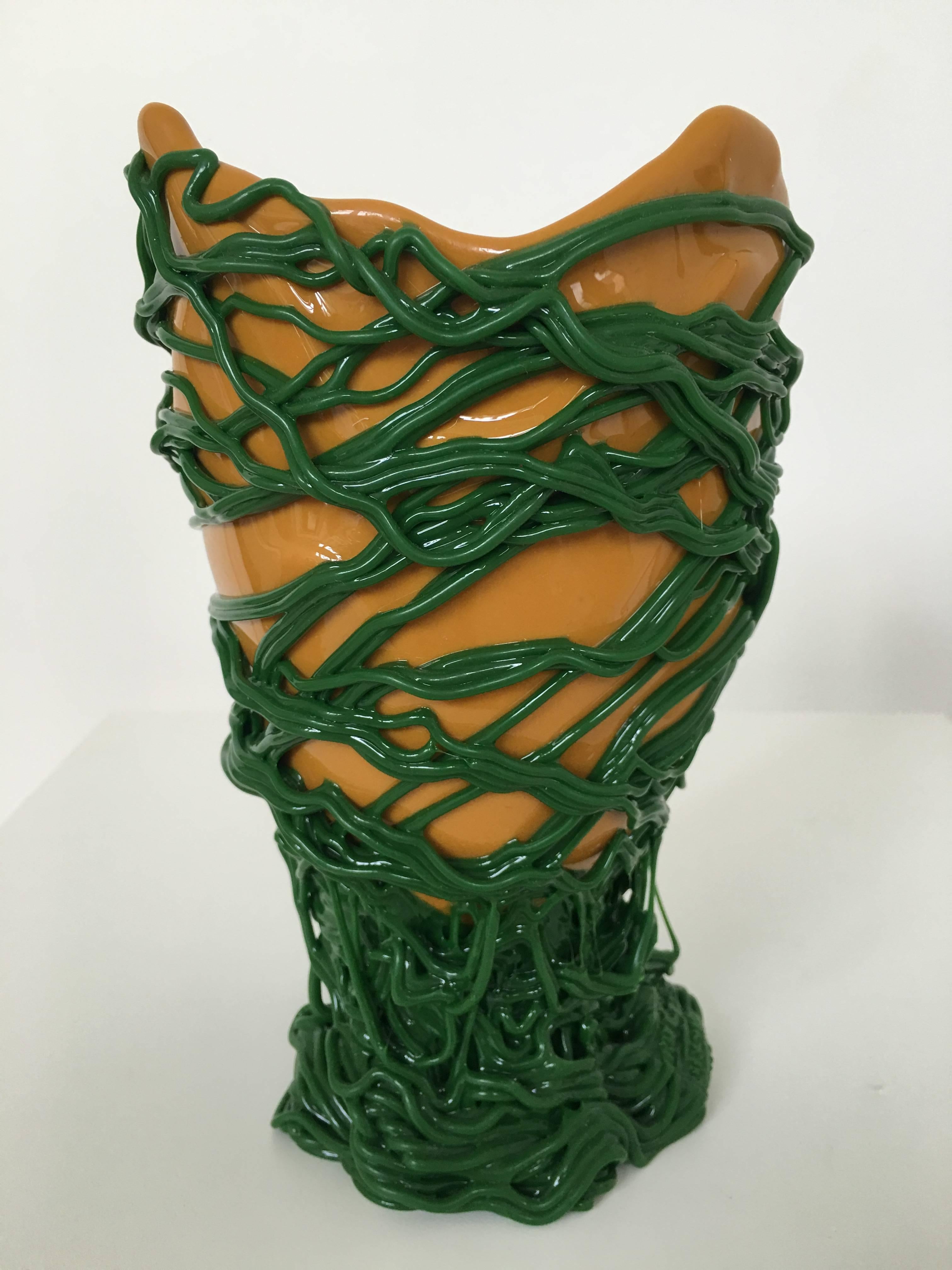 Italian Yellow and Green Gaetano Pesce Vase For Sale