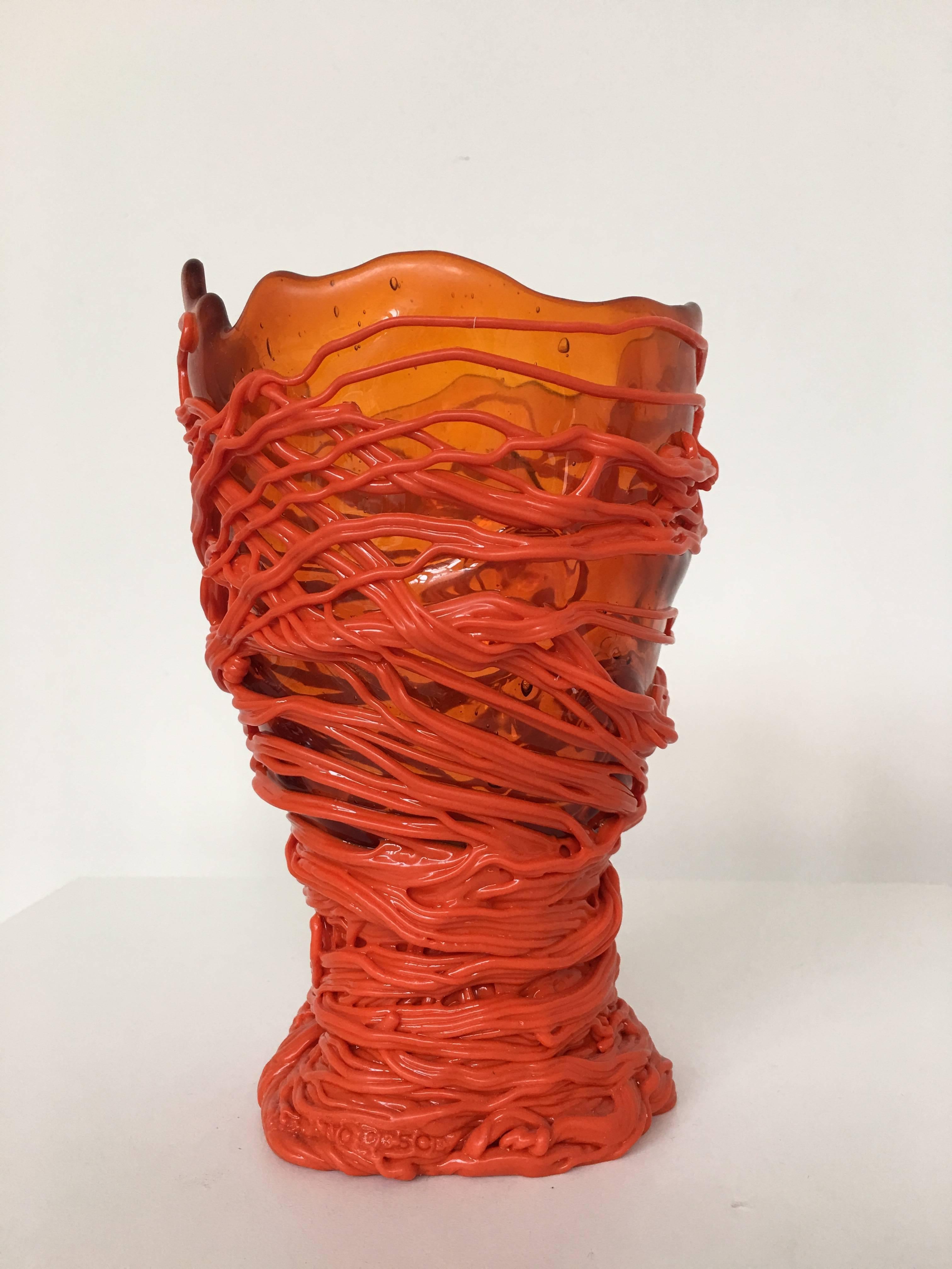 Modern Orange Gaetano Pesce Vase For Sale