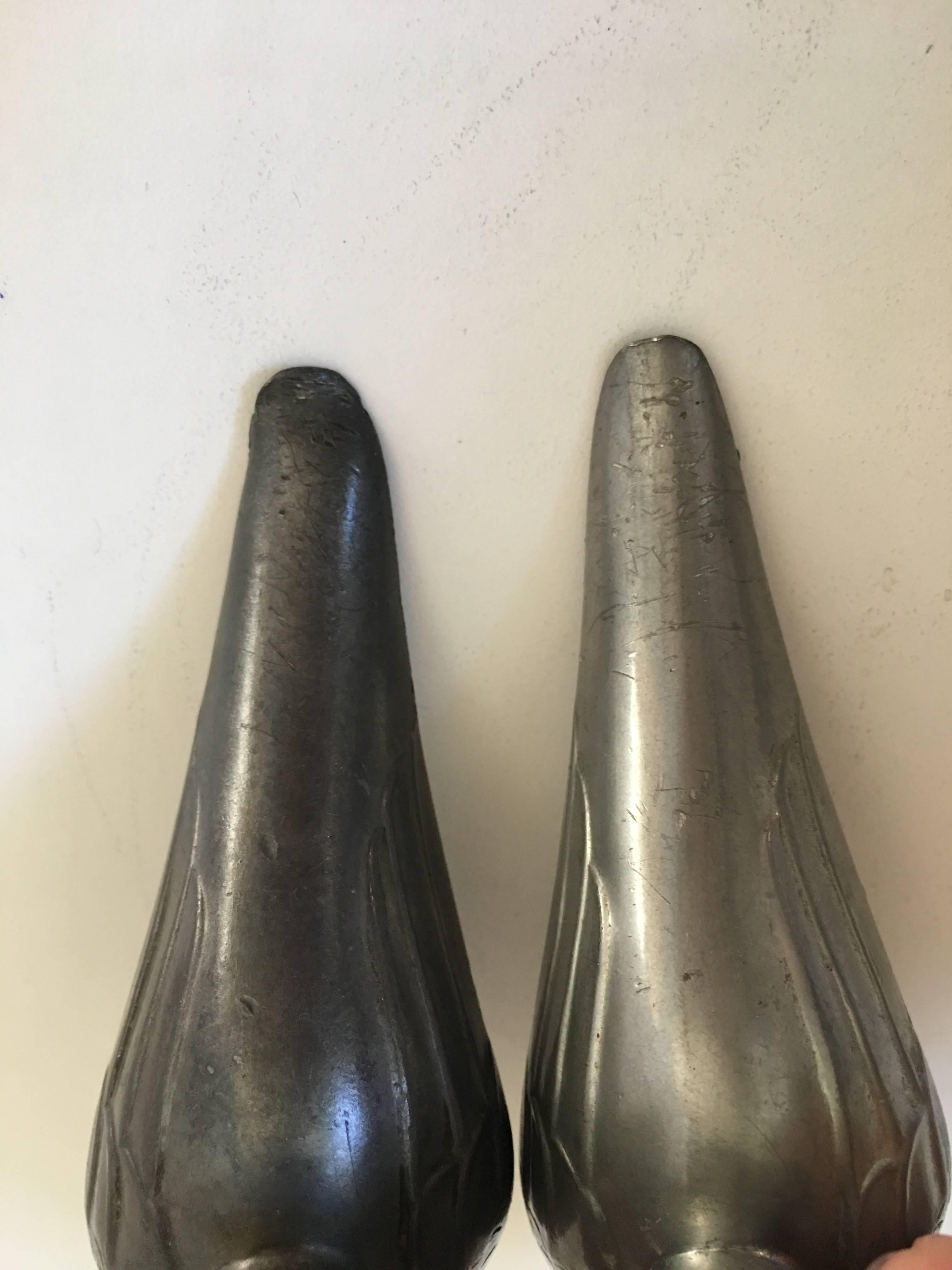 Pewter Pair of Just Andersen Bird Pipe Holders, Signed For Sale