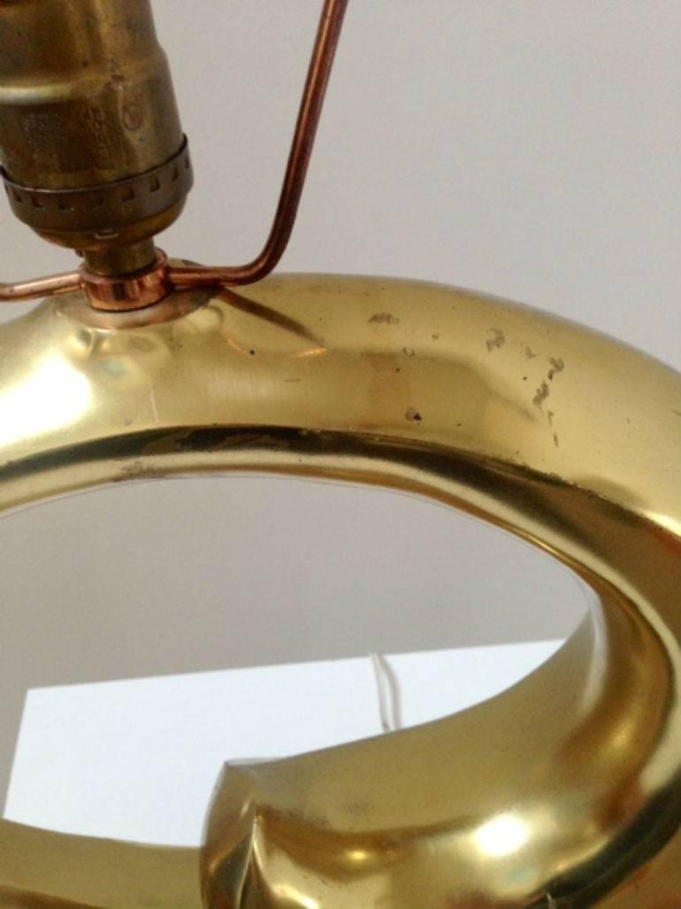 French Pierre Cardin Brass Lamp For Sale