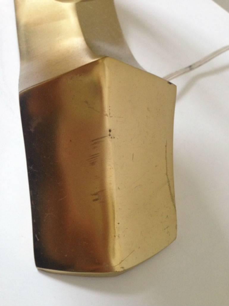 Pierre Cardin Brass Lamp In Good Condition For Sale In Ashburn, VA