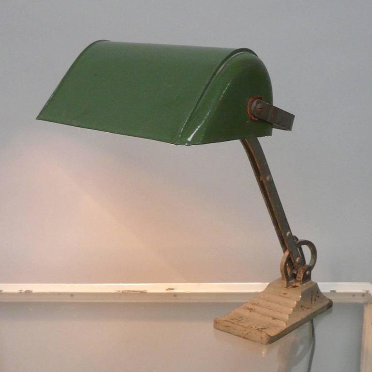 art deco bankers lamp