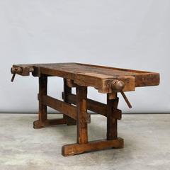 Établi de menuisier, vers 1920