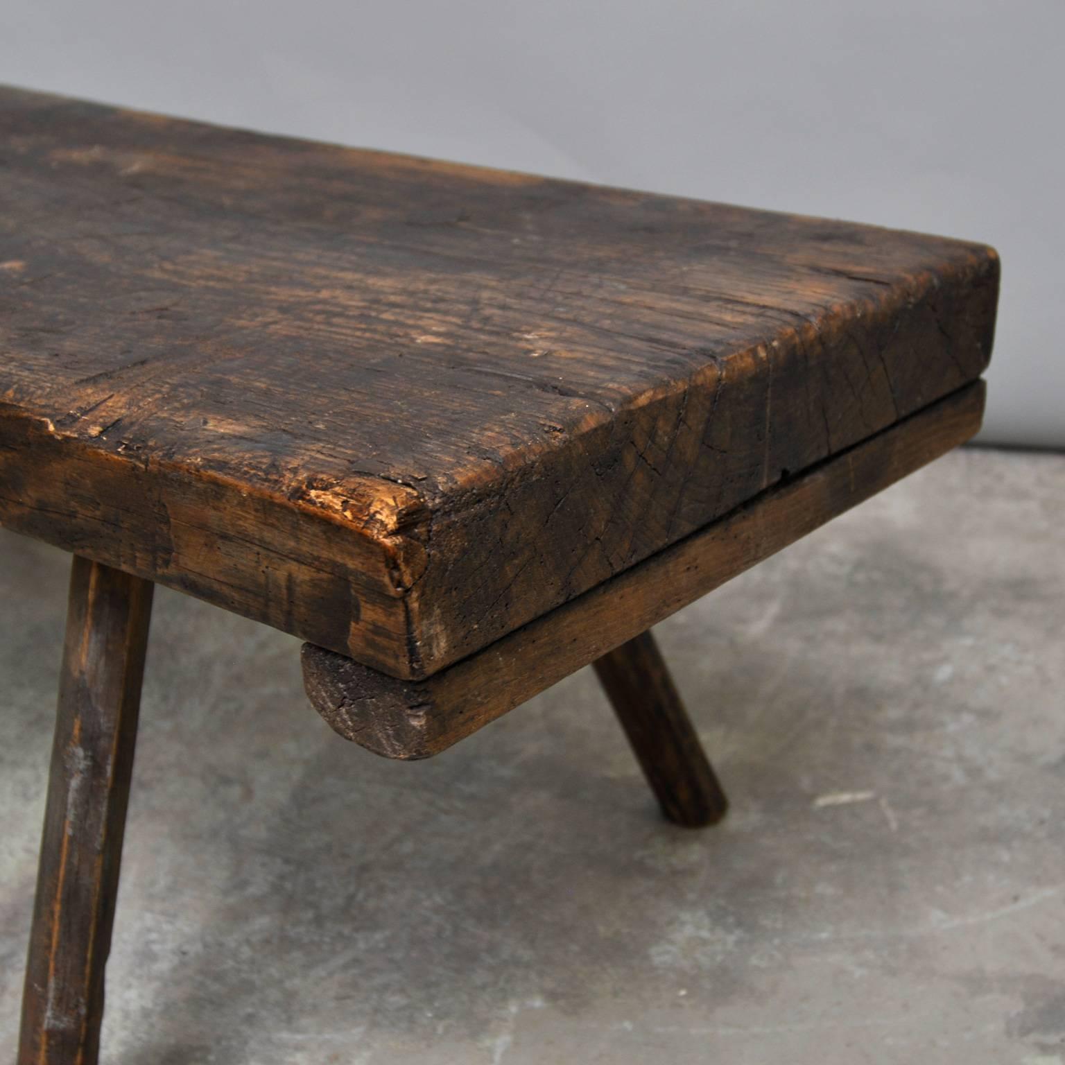 Hungarian Butcher's Block Coffee Table, 1920s In Good Condition In Amsterdam, Noord Holland