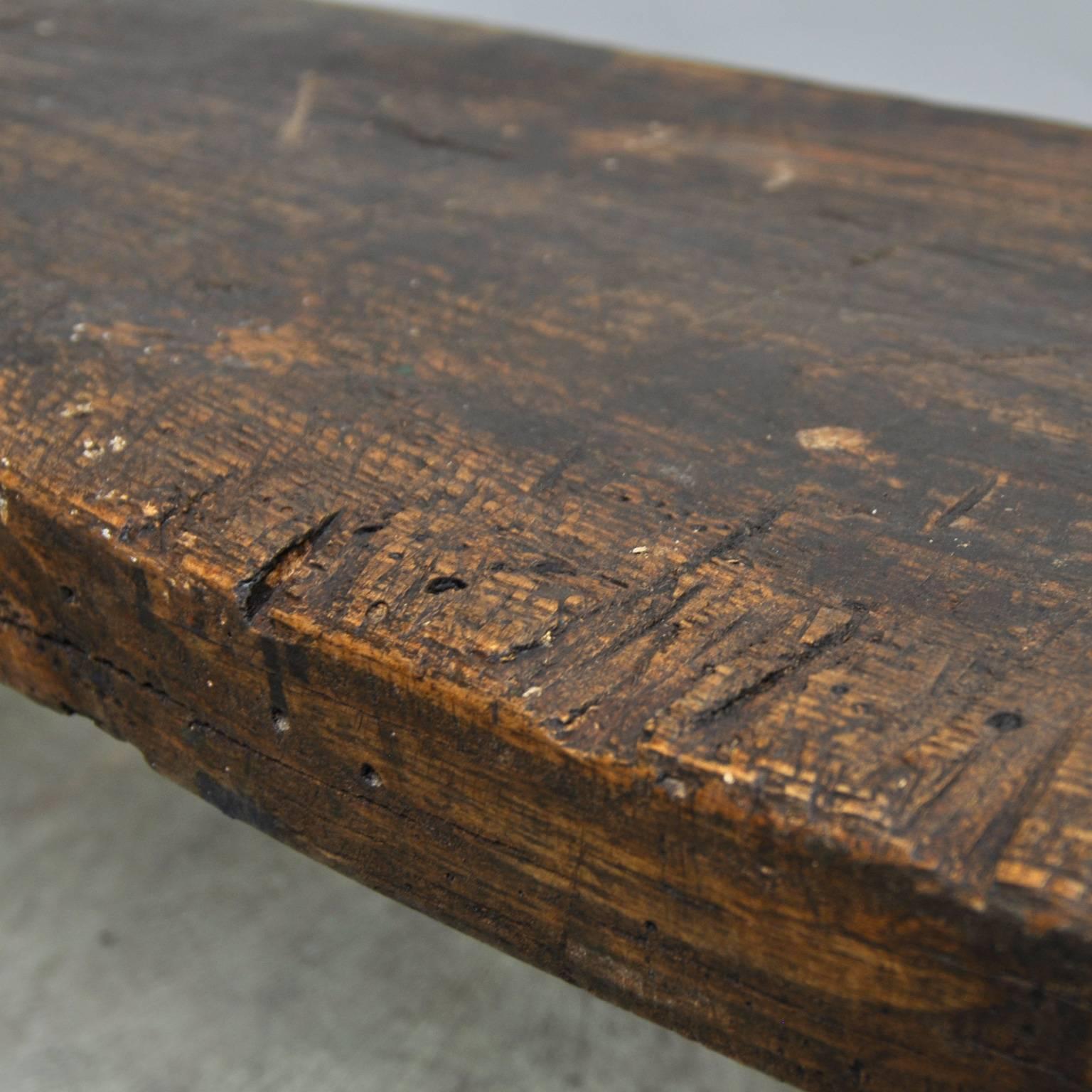 Hungarian Butcher's Block Coffee Table, 1920s 1