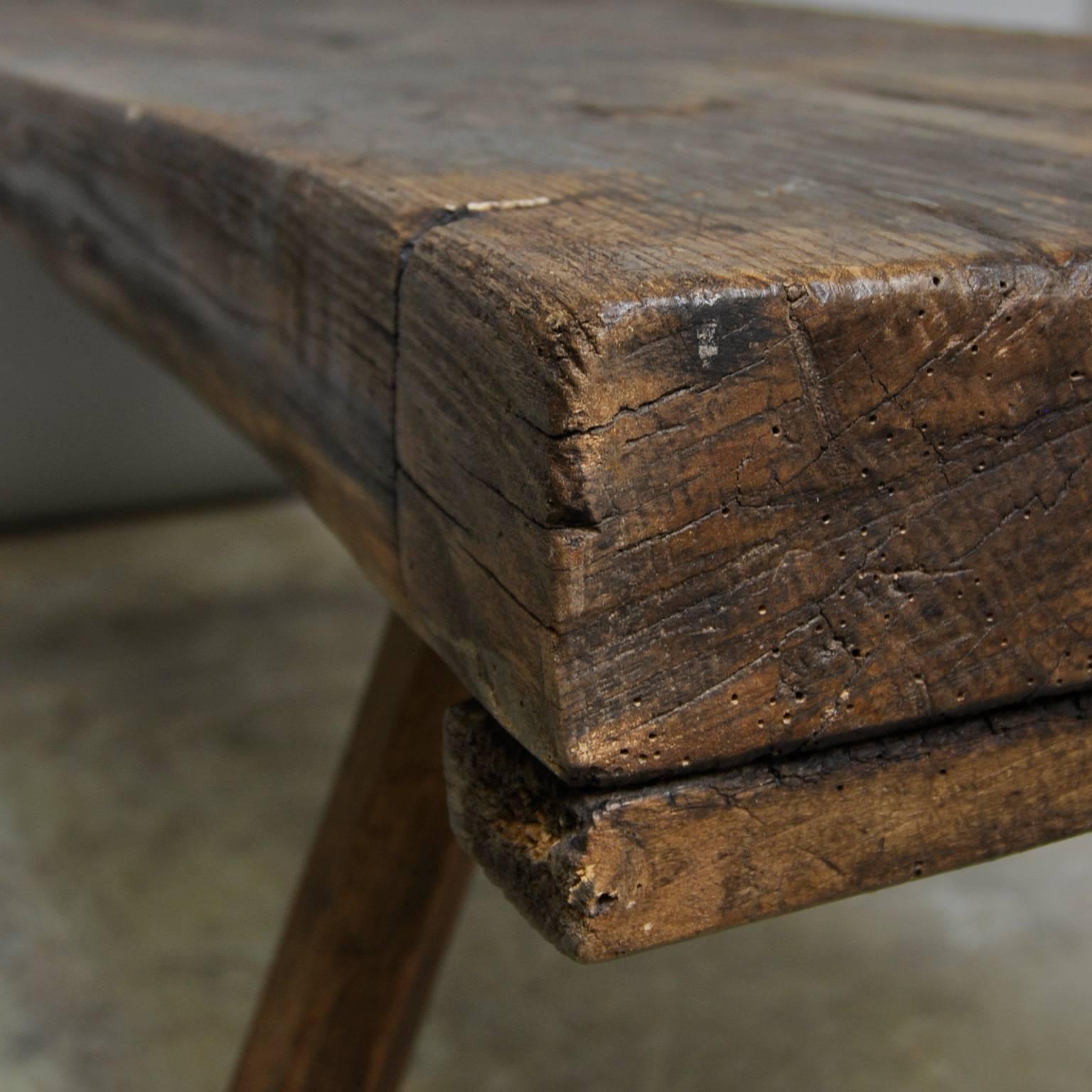 Hungarian Butcher's Block Coffee Table, 1920s 2
