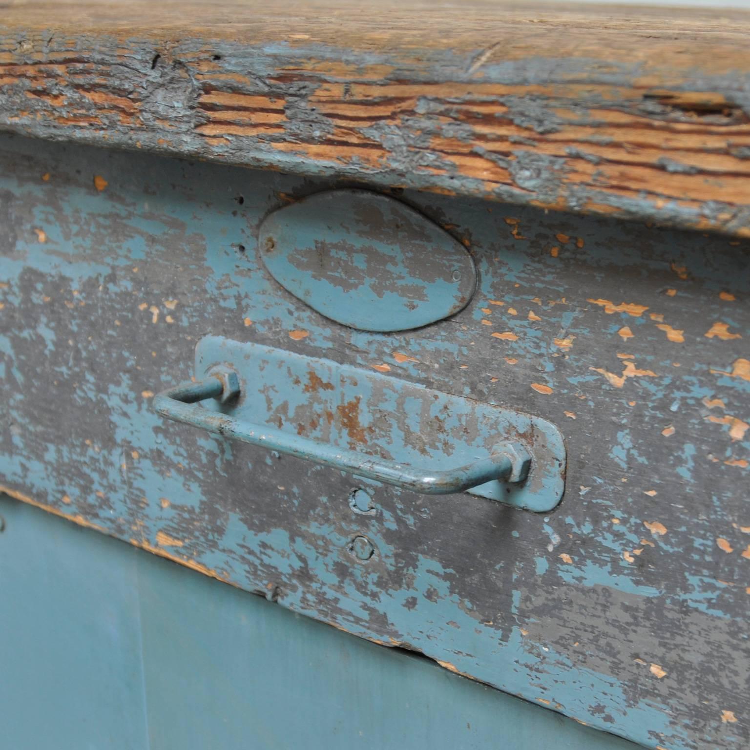 Vintage Industrial Iron Workbench, 1950s In Fair Condition In Amsterdam, Noord Holland