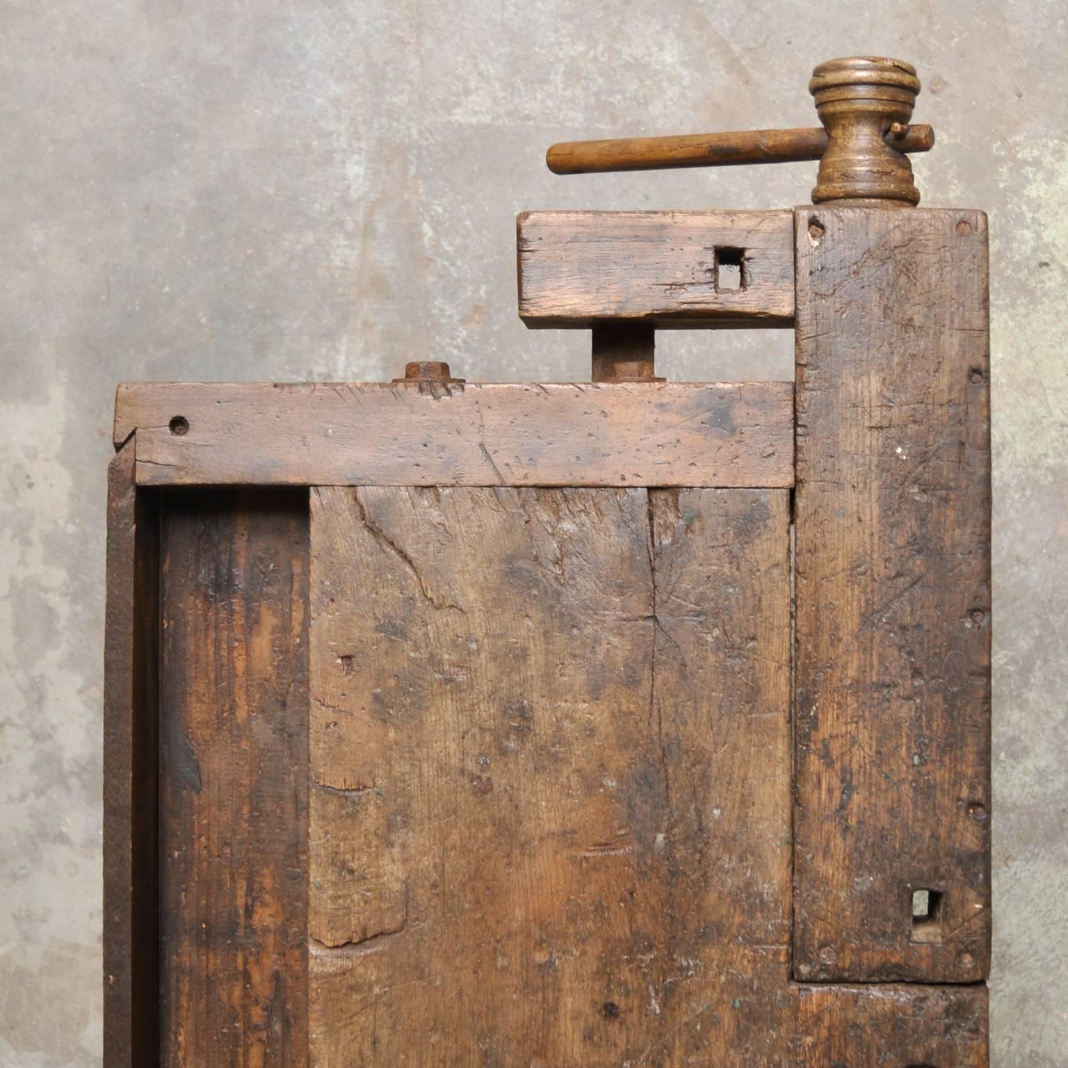 Mid-20th Century Vintage Hungarian Oak Carpenters Workbench, 1930s