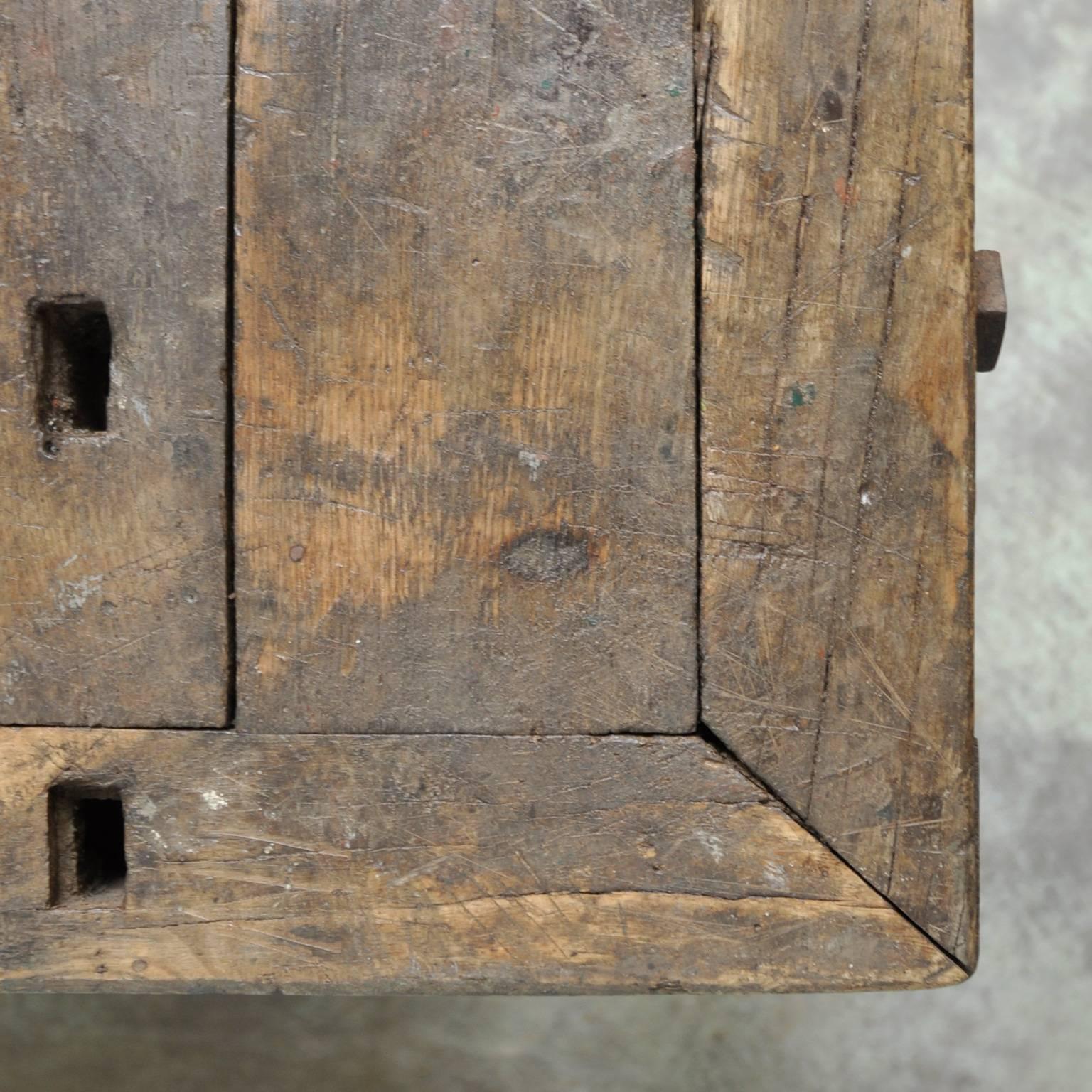 Vintage Hungarian Oak Carpenters Workbench, 1930s 1