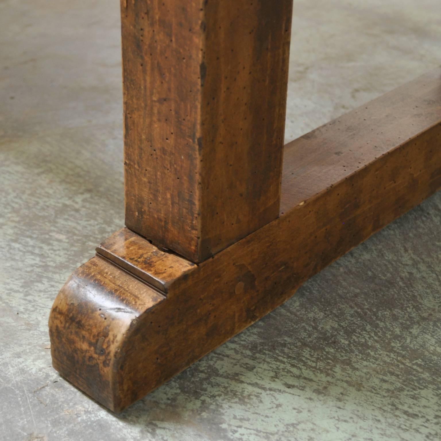 Hungarian Large Vintage Oak Carpenters Workbench, 1930s