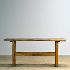 Oak industrial work table, circa 1920
