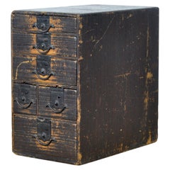 Antique Japanese ko-dansu with original iron fittings, circa 1900