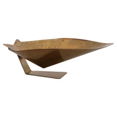 Rare brass Mathieu Matégot vide poche, 1950s