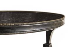 Neo-Pompeian Style Gueridon in Blackened Bronze and Marble Top