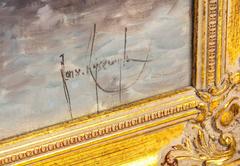 Painting by Dutch Artist Jan van Rijsewijk, Oil on Canvas