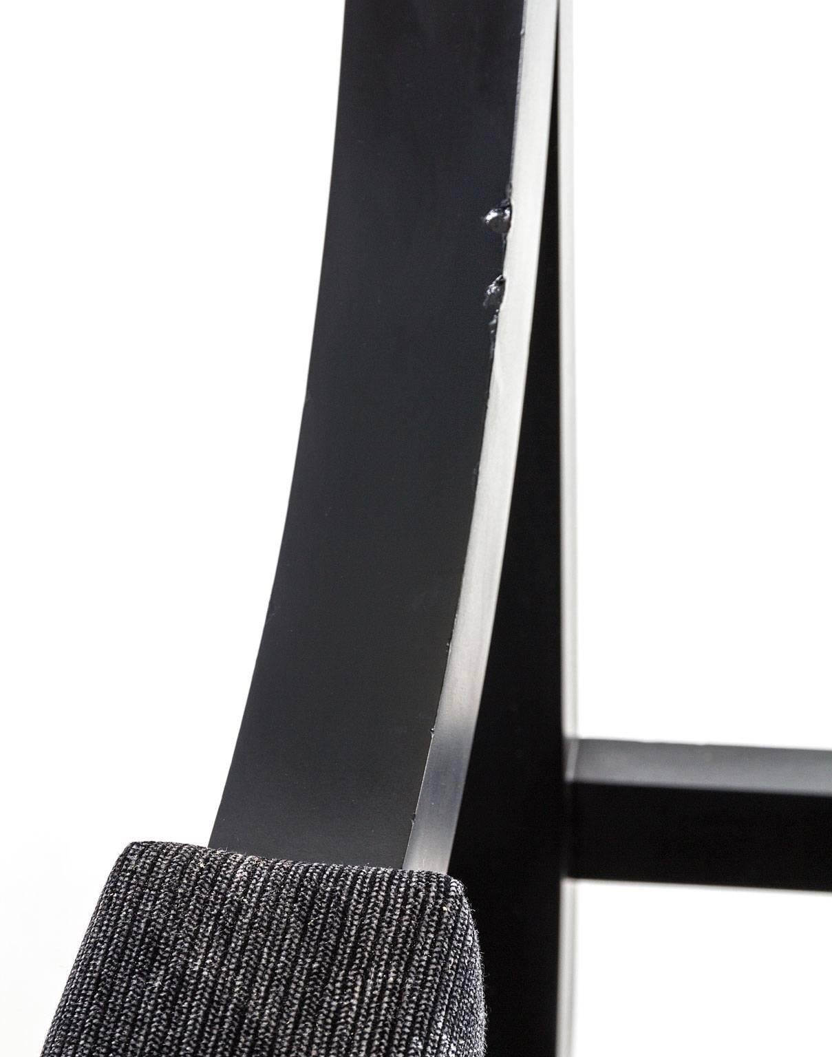 Pair of Black Lacquered Armchairs by Maison Jansen, France, circa 1960 In Good Condition For Sale In Zurich, CH