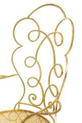 Chairs in the Style of Gilbert Poillerat, France, gilded metal.