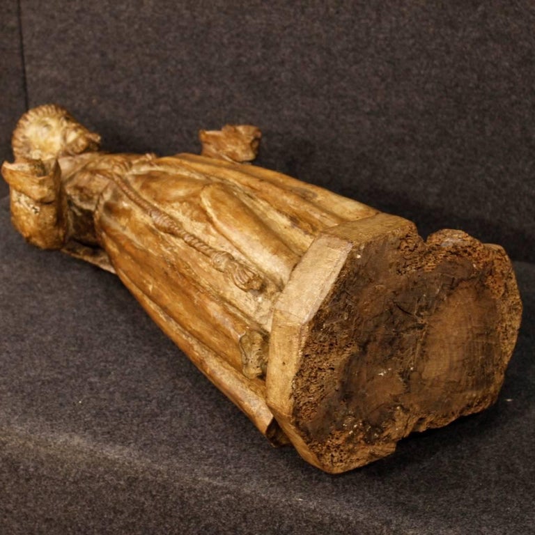18th Century French Religious Sculpture Saint Francis For Sale at 1stDibs