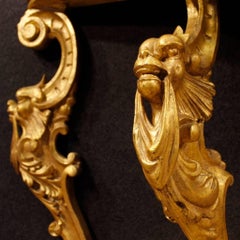 20th Century Italian Lacquered and Golden Console