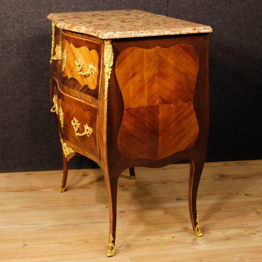 20th Century Inlaid Dresser with Marble Top 3