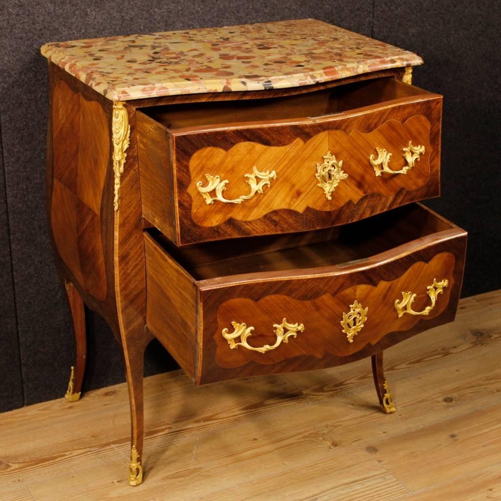 20th Century Inlaid Dresser with Marble Top 4