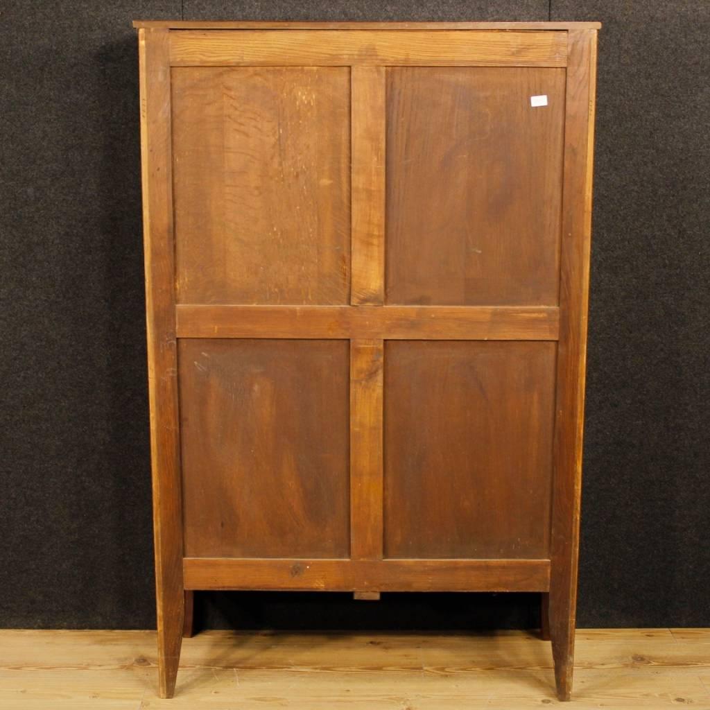20th Century French Inlaid Vitrine in Mahogany Wood In Good Condition In Vicoforte, Piedmont