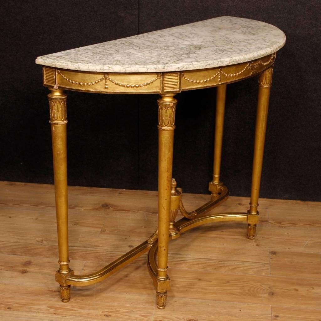 20th Century French Console Table in Louis XVI Style In Good Condition In Vicoforte, Piedmont