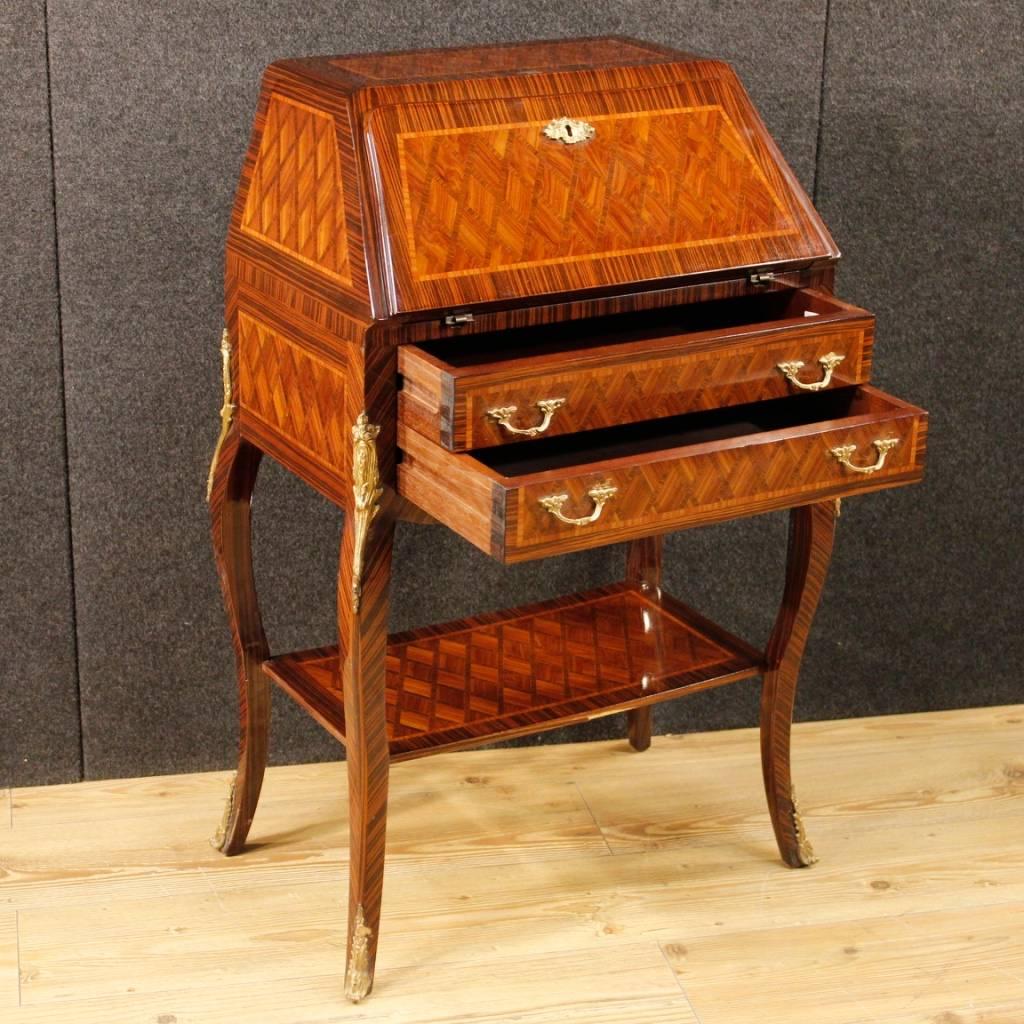 20th Century French Inlaid Bureau In Good Condition In Vicoforte, Piedmont