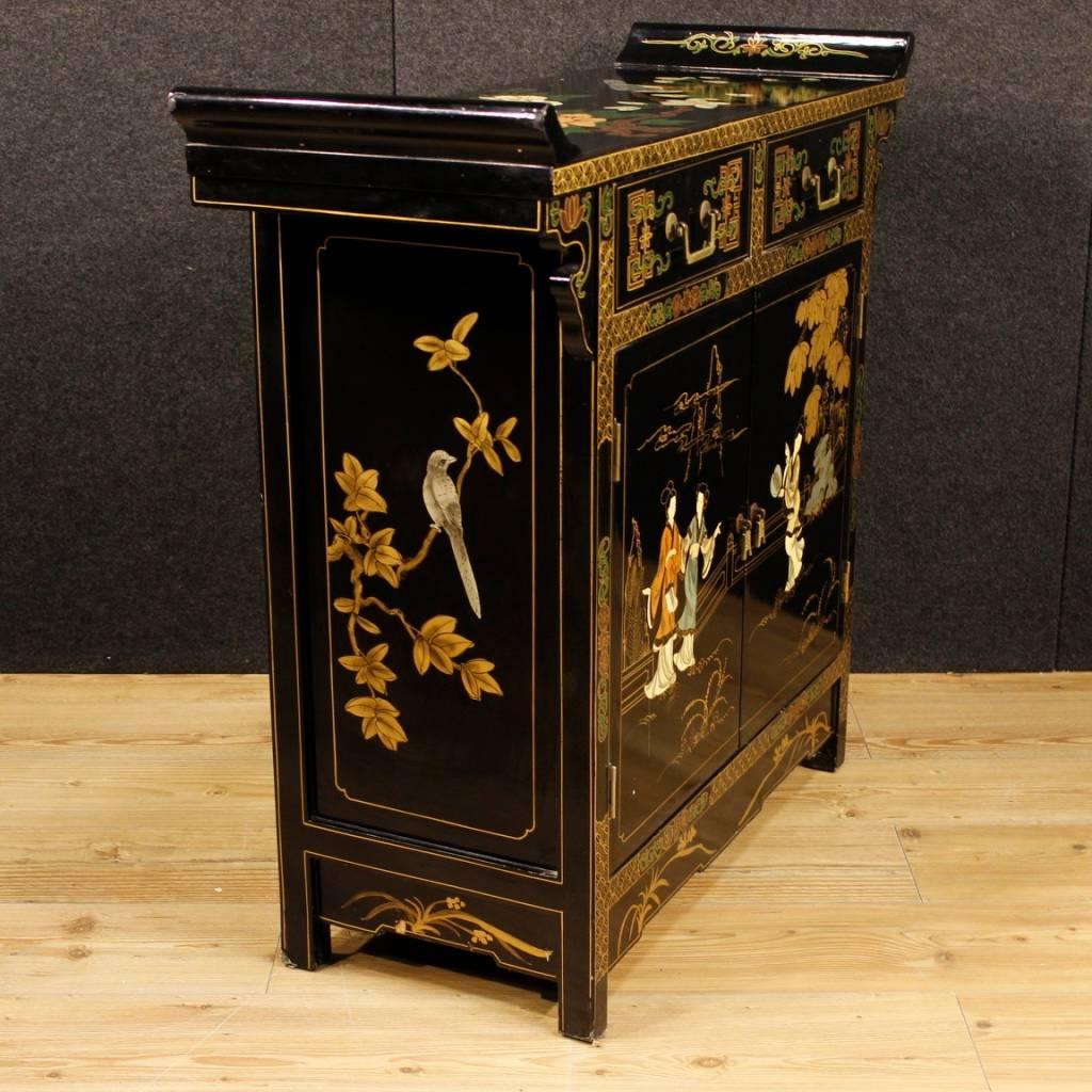 20th Century Sideboard in Lacquered and Painted Wood 2