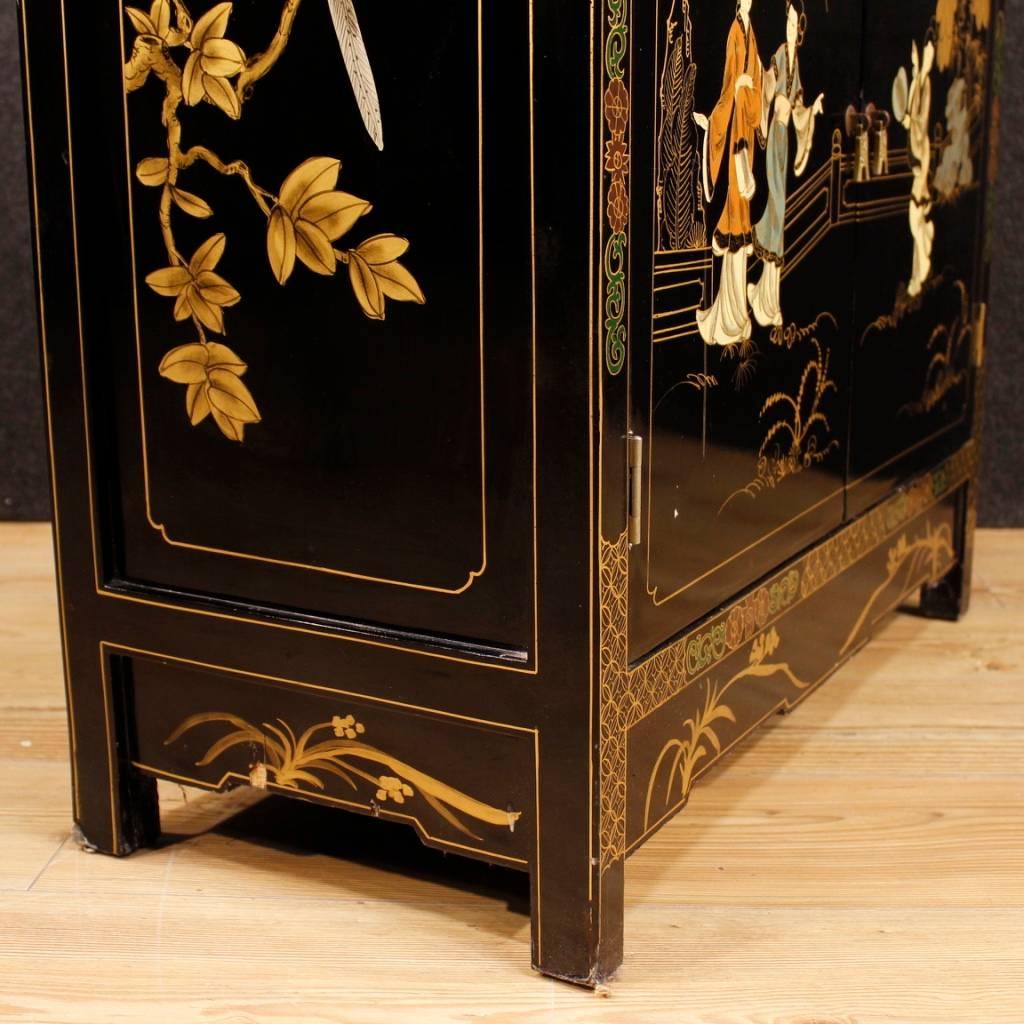 20th Century Sideboard in Lacquered and Painted Wood 4