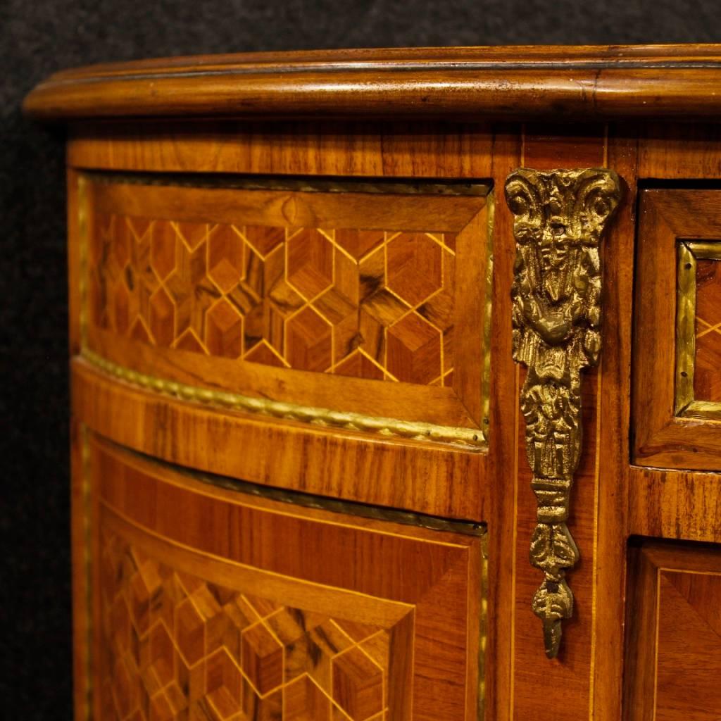 20th Century French Inlaid Sideboard with Bronze and Brass 2