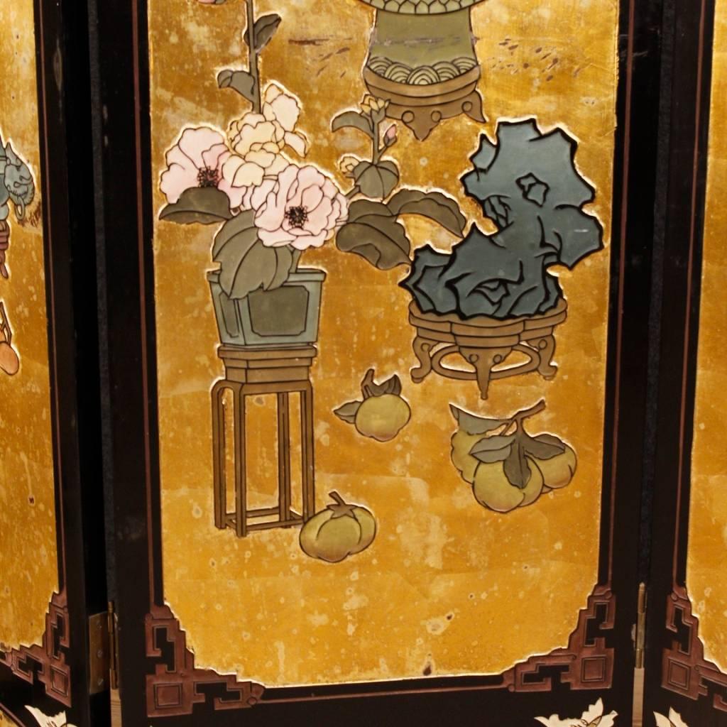 20th Century French Lacquered and Gilt Screen 2