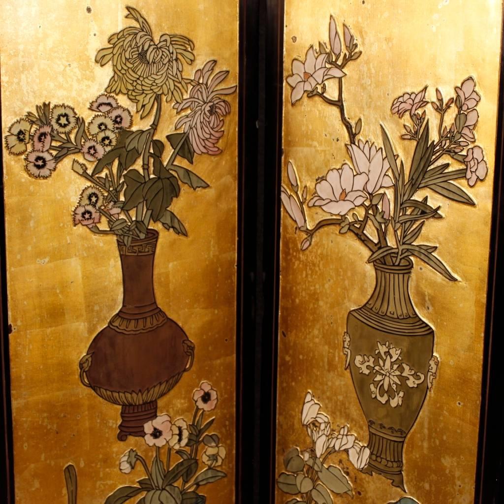 20th Century French Lacquered and Gilt Screen 3