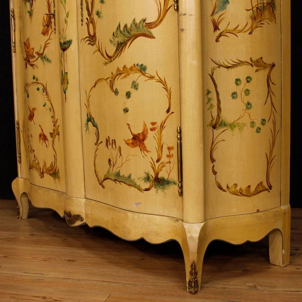 French 20th Century Lacquered and Painted Armoire