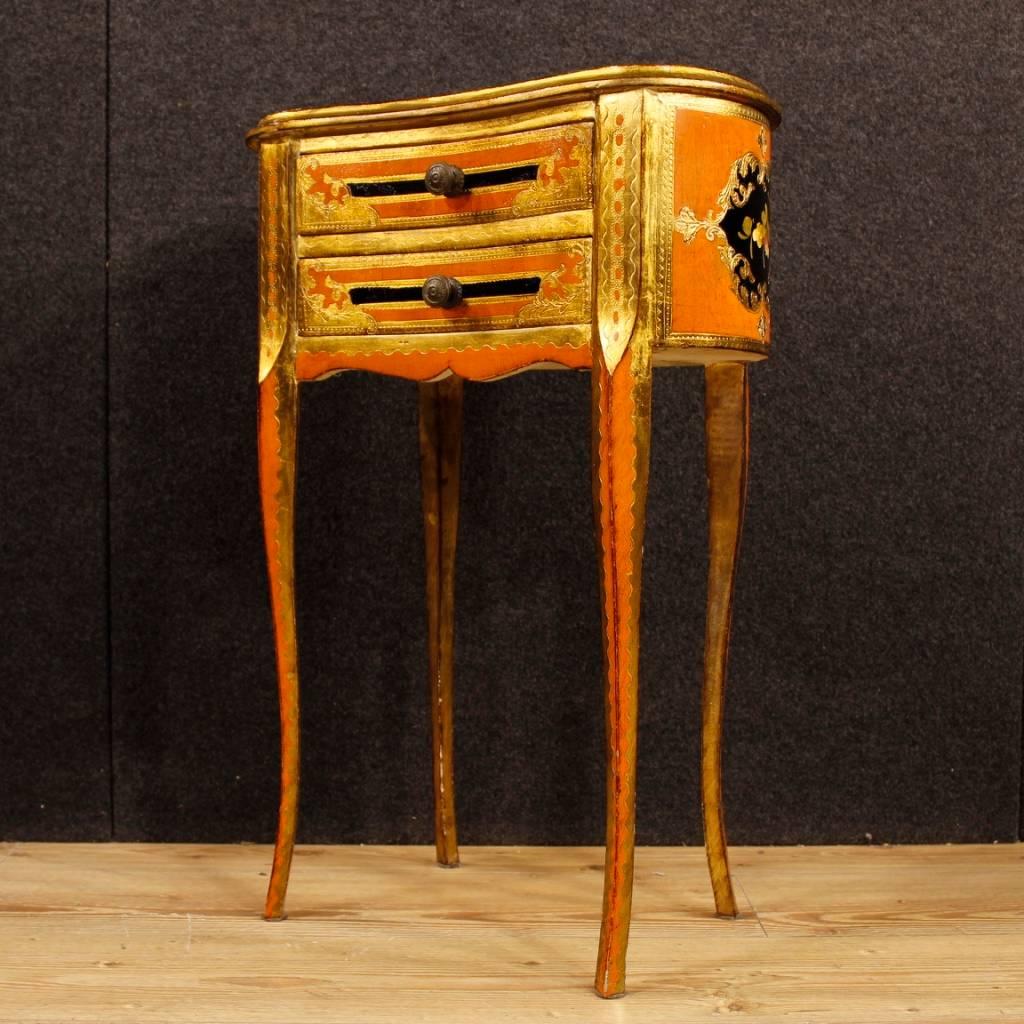 20th Century Lacquered, Painted and Gilt Side Table 5