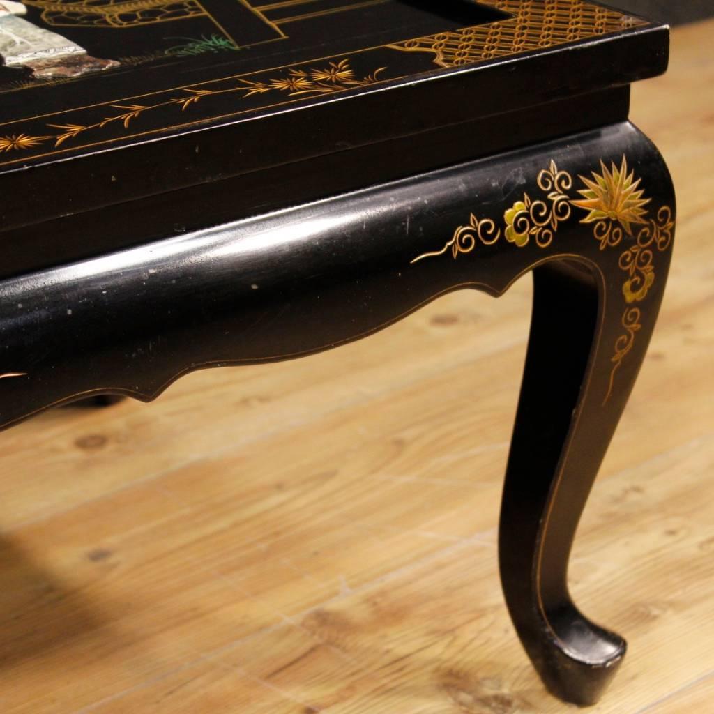 20th Century French Lacquered Chinoiserie Coffee Table 4