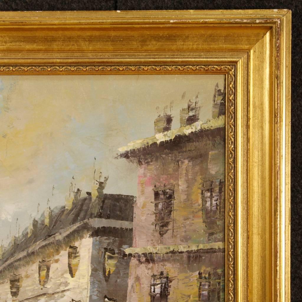 20th Century Oil Painting Depicting Paris View 2