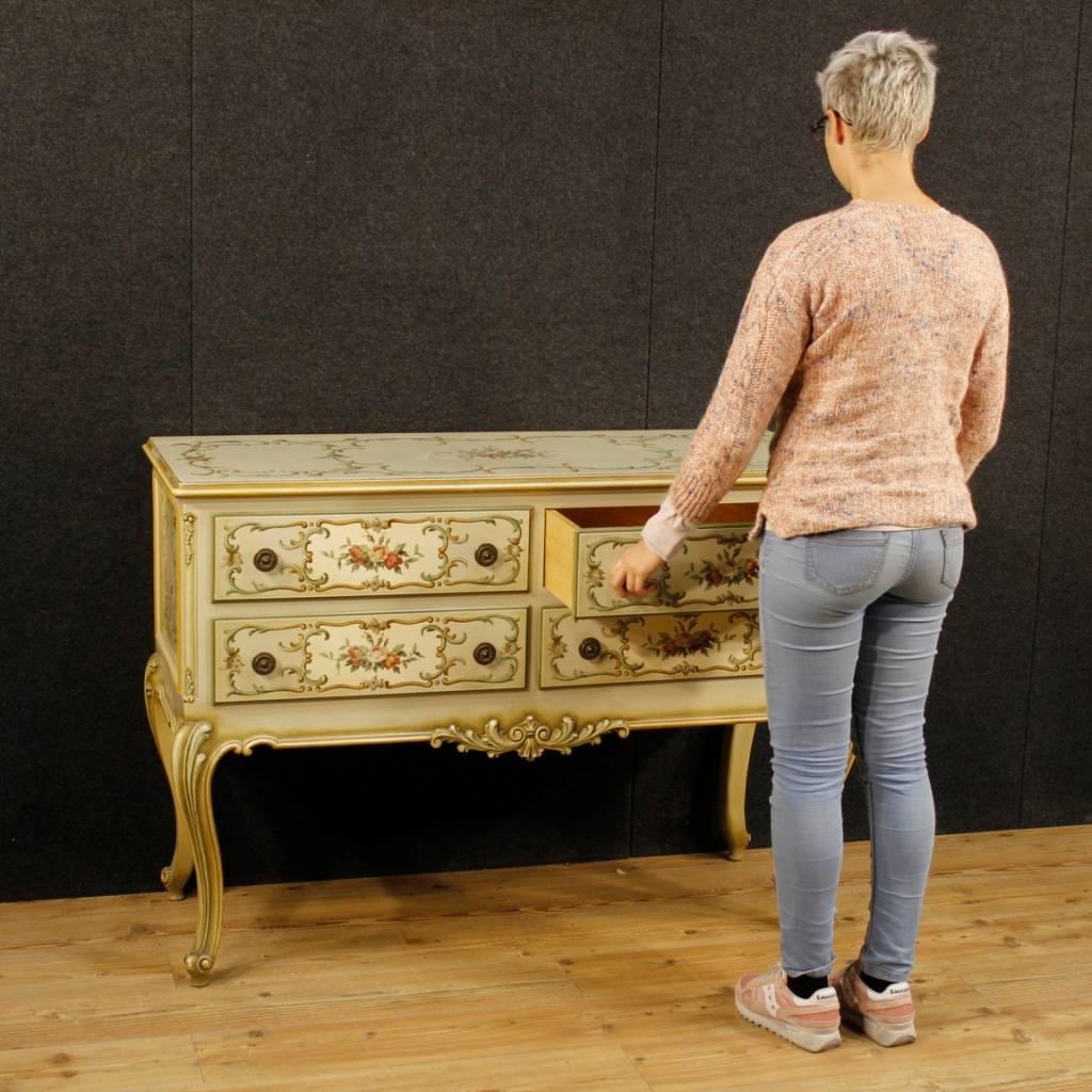 Italian Lacquered, Painted, Gilt Dresser in Wood, 20th Century 2