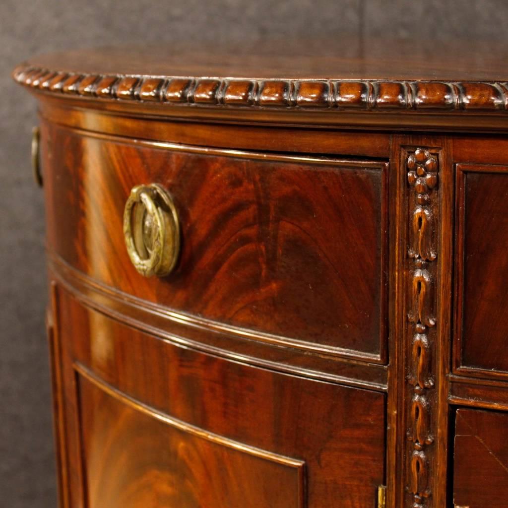 English Demilune Sideboard in Mahogany Wood from 20th Century 7