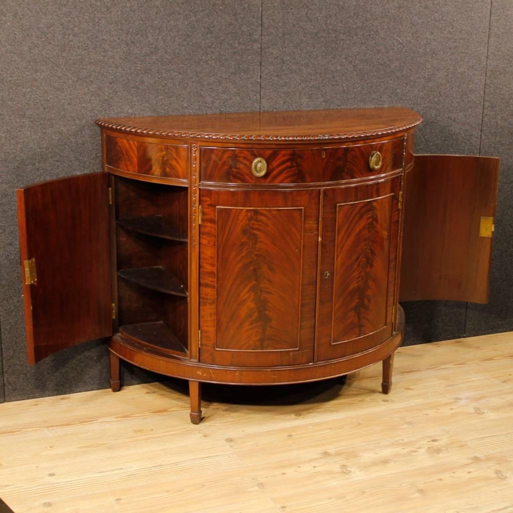 English Demilune Sideboard in Mahogany Wood from 20th Century 2