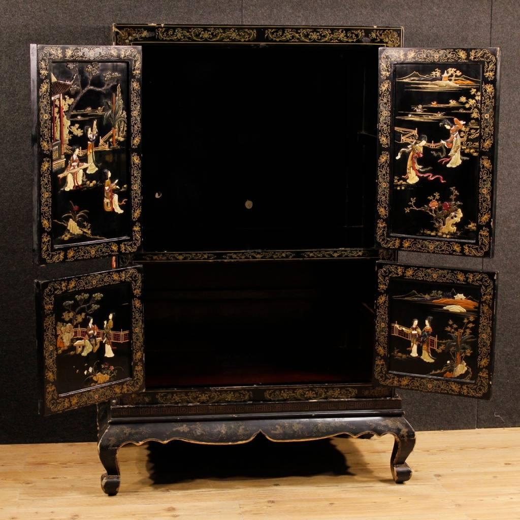 French Chinoiserie Sideboard in Lacquered and Painted Wood from 20th Century 5