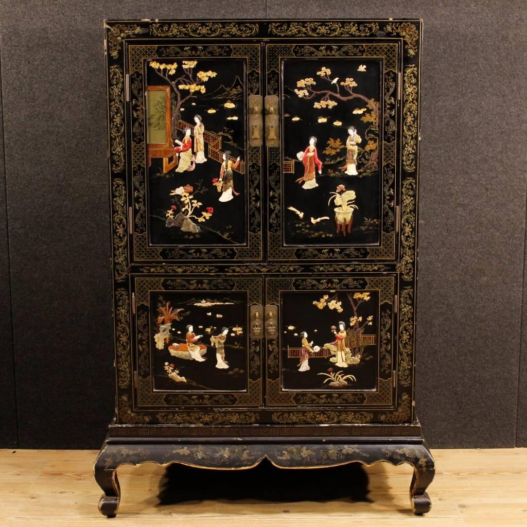 French Chinoiserie Sideboard in Lacquered and Painted Wood from 20th Century 3