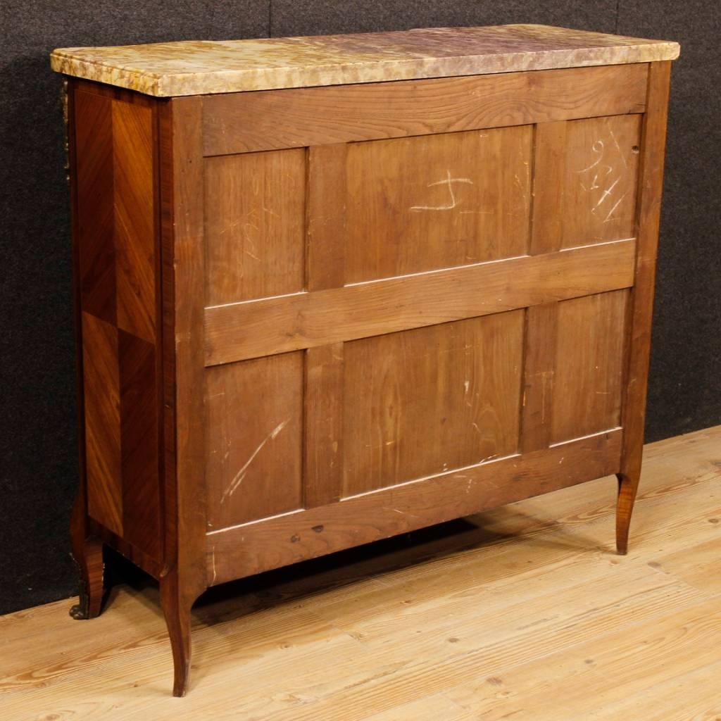 French Sideboard in Wood with Gilt Bronzes with Marble Top from 20th Century 4