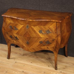 Vintage 20th Century Inlaid Wood Italian Louis XV Style Dresser, 1960